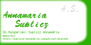 annamaria suplicz business card